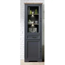 Innostyle Stauraumvitrine Jasmin 66 x 42 x 204 cm Grau