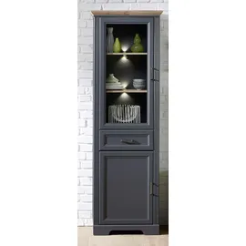 Innostyle Stauraumvitrine Jasmin 66 x 42 x 204 cm Grau