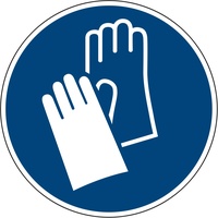NEUTRALWARE Hinweisschild Handschutz benutzen ISO 7010/M0096 rund 200mm PVC