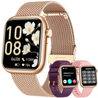 Smartwatch Damen mit Bluetooth Telefonfunktion Sportuhr: 1,83''HD Touchscreen Smart Watch mit 120+Sportmodi mit Pulsmesser Schrittzähler IP68 Wasserdichter Fitness Tracker Kompatibel Android und iOS