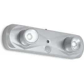 Briloner - Terya Led Nachtlicht, Bewegungsmelder, Batteriebetrieben, Reichweite 3m, Silberfarbig, 18,6 X 5,1 X 5,5 Cm
