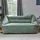 I.C.O.N. Icon Sitzsack Sofa, Salbeigrün, Flauschiger Chenille Stoff, 2 Sitzer Sofa für Erwachsene, Riesensitzsack mit Füllung, Bequemer Sessel, Lounge, Wohnzimmer, Deko Wohnzimmer
