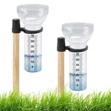 usefulbeauty Regenmesser | 2 Stück Regenmesser aus Glas, präzise mit Halterung, Ersatzrohr für Regenmesser, für Garten, Rasen, , Boden, Haus, Bauernhaus, Wetter, Landschaftsbau, Patio