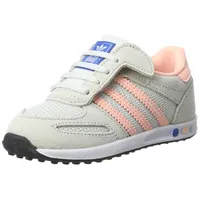 adidas Unisex Baby La Trainer CF Sneaker, Mehrfarbig (Vintage White/Haze Coral/Clear Brown), 22 EU