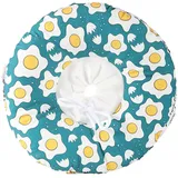 FANSU Halskrause Katze Weich, Soft Halskrausen für Katzen Atmungsaktives Schutzkragen Katze Einstellbarer Schützender Kragen für Katze und Hund (XL,pochiertes Ei)