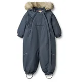 Wheat Schneeoverall WHEAT "Snowsuit Nickie", Jungen, Gr. 92, N-Gr, bunt (graublau), Obermaterial: 100% Nylon, unifarben, normal, Overalls, wasserdicht, atmungsaktiv und leicht wattiert