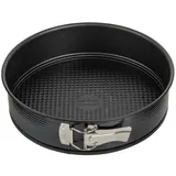 Zenker Springform Ø 26 cm BLACK METALLIC, Backform mit Antihaftbeschichtung, runde Kuchenform mit Flachboden (Farbe: Schwarz), Menge: 1 Stück - Schwarz