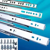 Stahlia Schubladenschienen Softclose 45mm Vollauszug 550 mm (1 Paar) Stahl Auszugsschienen Schubladenauszug Schienen für Schubladen Teleskopschiene Teleskopauszug
