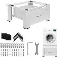 Maclean Brackets Maclean MC-117 W Waschtrocknersockel mit Schublade Weiß