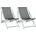 vidaXL Strandstuhl 2er Set Grau