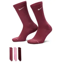 Nike U NK ED ELVD CRW 3P - 144 Sportsocken 3er Pack Rot/Mehrfarbig 34-37
