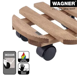 Wagner System WAGNER® design yourself Pflanzenroller COUNTRY GH 0183 Holz dunkelbraun rund 30,0 x 8,2 cm