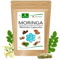 Moringa Woman Kapseln 500mg - Speziell für Frauen - Zyklus Balance, Menopause - 2 Monate Vorrat - Moringa, Zimt, Kümmel, Fenchel, Muskatnuss - natürlich und vegan - 120 Stück von MoriVeda