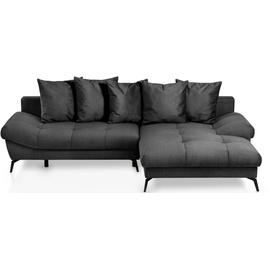 exxpo - sofa fashion Ecksofa »Olmedo, L-Form«, inklusive Bettfunktion, Bettkasten und Rückenkissen grau