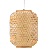 Pauleen Woody Delight Pendelleuchte max. 20 Watt Beige, Weiß Bambus, Kunststoff, Metall E27