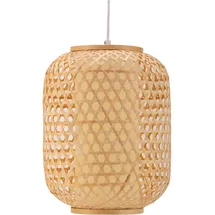 Pauleen Woody Delight Pendelleuchte max. 20 Watt Beige, Weiß Bambus, Kunststoff, Metall E27