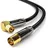 deleyCON deleyCON HDTV TV Antennenkabel 7,5m Schwarz - 1x 90° gewinkelt Buchse TV-Kabel