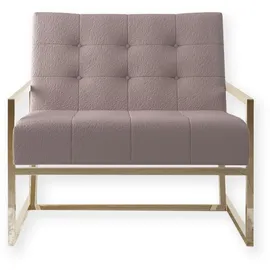 s-style möbel Loungesessel Tampa Bouclé 70 x 80 x 80 cm Rosa