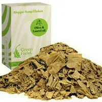 GREEN FADEL Aleppo Seifenflocken Original 500g, Olivenöl & Lorbeeröl, Kernseife Flocken, Naturseife Flocken, für Maschinen und Handwäsche, Seifenraspel, Handgemacht