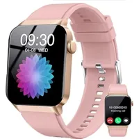 Donerton Smartwatch Damen mit Telefonfunktion/Message Reminder, 1,85" Smart Watch, 112+ Sportmodi IP68 Wasserdicht Fitnessuhr, Sportuhr mit Puls-SpO2-Schlaf-Monitor Schrittzähler, Uhr für Android iOS