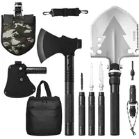 Vevor Survival-Schaufel Survival-Axt 16-in-1 Camping Klappspaten mit Beil