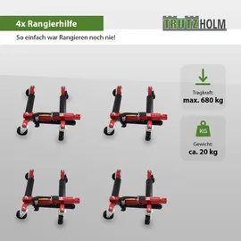 Baumarktplus 4x hydraulische Rangierhilfe Wagenheber Rangierroller Rangierwagenheber