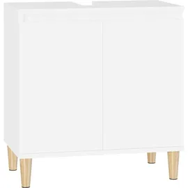 vidaXL Waschbeckenunterschrank Weiß 58x33x60 cm Holzwerkstoff