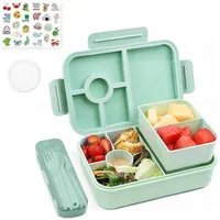Luxuskollektion Brotdose Kinder Bento Box Lunchbox Auslaufsicher 1300ml Grün