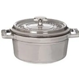 Staub Cocotte 10 cm rund grau