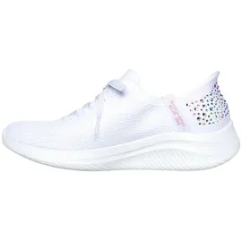 SKECHERS Slip-On Sneaker ULTRA FLEX 3.0-SHINING GLITZ Komfortschuh, Slipper, Sneaker mit coolen Glitzer-Nieten, Gr. 38, weiß, EU - 38 EU