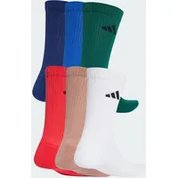 Adidas Cushioned Crew Socken, 6 Paar Royal Blue / Dark Blue / Warm Clay / Pure Ruby 28-30