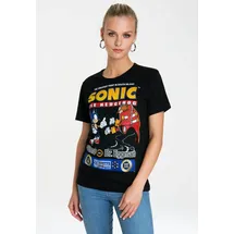 LOGOSHIRT Sonic vs. Dr. Eggman schwarz XL
