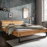 Massivholz »Edmonton« Wildeiche Balkenbett I 180x200 cm