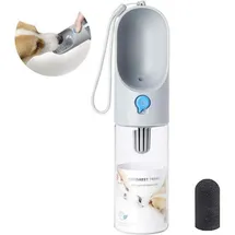 luxuskollektion Trinkflasche Hund Haustiere Wasserschüssel 400ml BPA frei grau