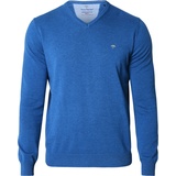 FYNCH-HATTON Pullover mit V-Ausschnitt, blau M
