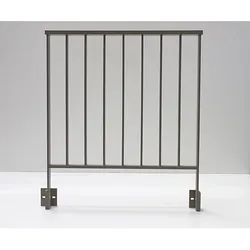 Dieda Geländer-Komplettset | Linus Geländer-Set aus Aluminium, taupe, Seitenmontage, 1 m