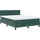 vidaXL LED Boxspringbett mit Matratze Dunkelgrün 140 x 190 cm Samt
