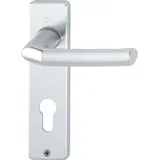 HOPPE Kurzschildgarnitur Birmingham Aluminium grau 1117/202KP