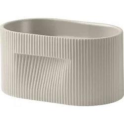 Ridge Übertopf 13 cm beige