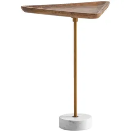 Wohnling Beistelltisch Weiß Massivholz 45 x 40 x 55 cm