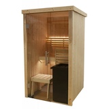 Harvia Variant View Mini Sauna Saunakabine aus Fichte ca. 121 x 118 x 201 cm