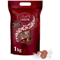 Lindt LINDOR Schokoladen Kugeln Double Chocolate 1 kg Beutel wiederverschließbar