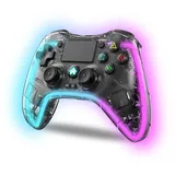 NK Controller Wireless Transparent Schwarz für PS4 / PC/Android