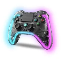 NK Controller Wireless Transparent Schwarz für PS4 / PC/Android