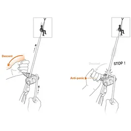 Petzl Grigri + Sicherungsgerät grau