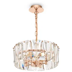 Pendellampe Pendelleuchte Kristallleuchte Kristalllampe Metall Chrom Kristalle