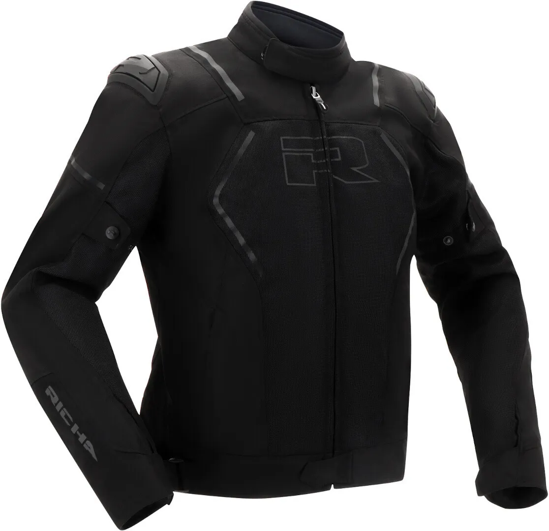 Richa Vendetta Mesh Motorfiets Textiel Jas, zwart, 2XL Voorman