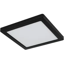 ETC Shop Deckenleuchte Deckenpanel Wohnzimmerlampe Led Panel, Modern schwarz, Lichtfarbe verstellbar, Cct, 18w 1400lm warmweiß-kaltweiß, Lxbxh 21,7x21,7x1,7 cm