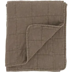 Chic Antique Aix Vintage Quilt, L180/B130 cm, Walnuss