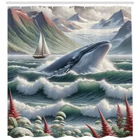 ABAKUHAUS Duschvorhang 175 x 200 cm blau